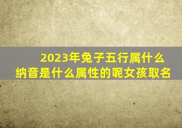 2023年兔子五行属什么纳音是什么属性的呢女孩取名