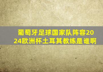 葡萄牙足球国家队阵容2024欧洲杯土耳其教练是谁啊