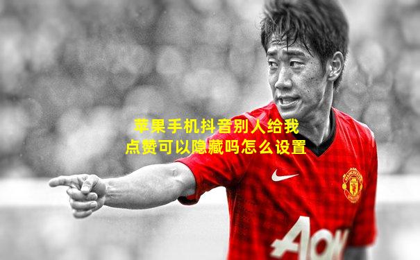 苹果手机抖音别人给我点赞可以隐藏吗怎么设置